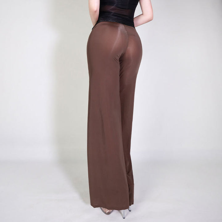 Silken Veil Sheer Palazzo Pants