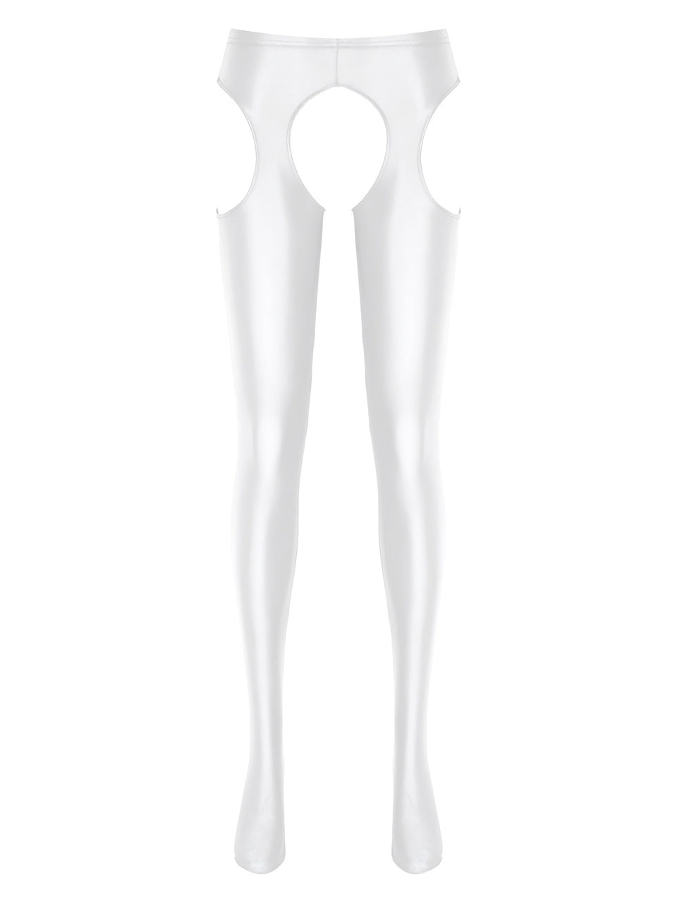Shiny Spandex Double Zipper Cutout Catsuit