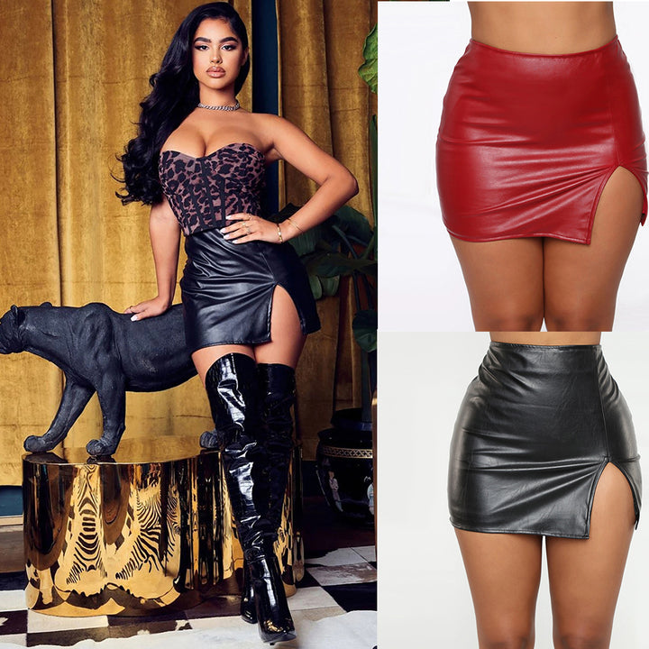 PU Leather Mini Skirt