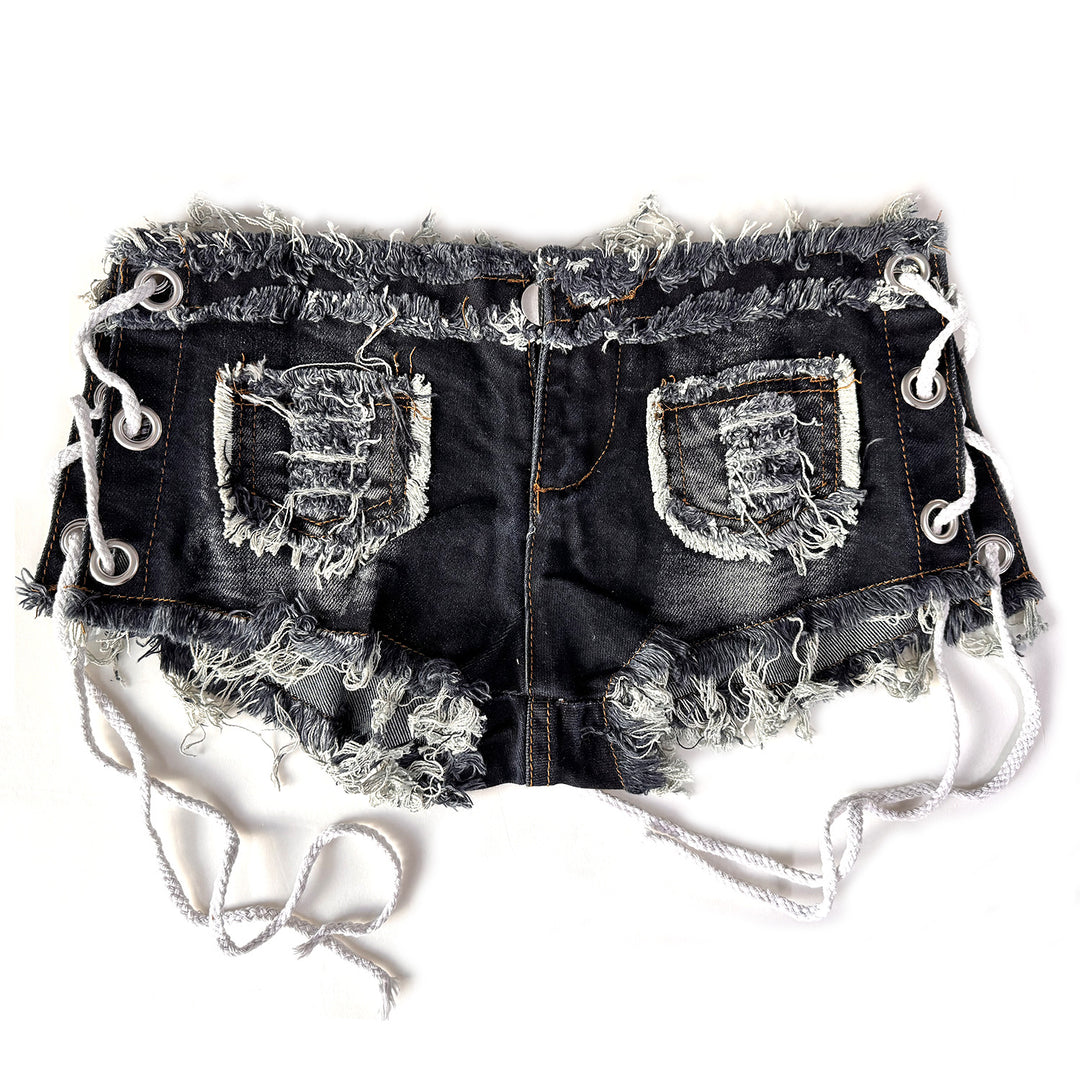 Low-Rise Denim Shorts