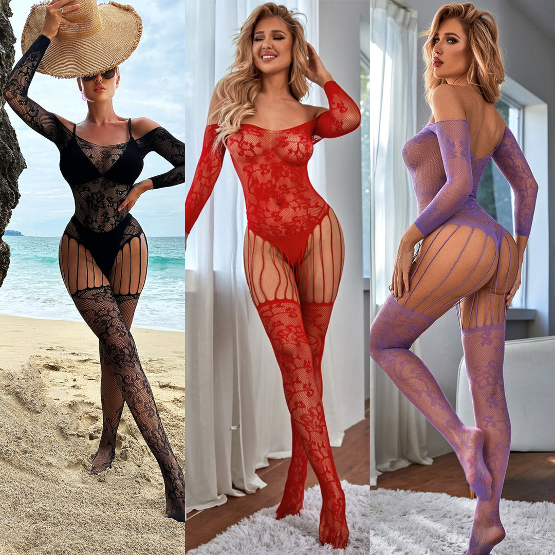 Forbidden Touch Sheer Lace Bodystocking