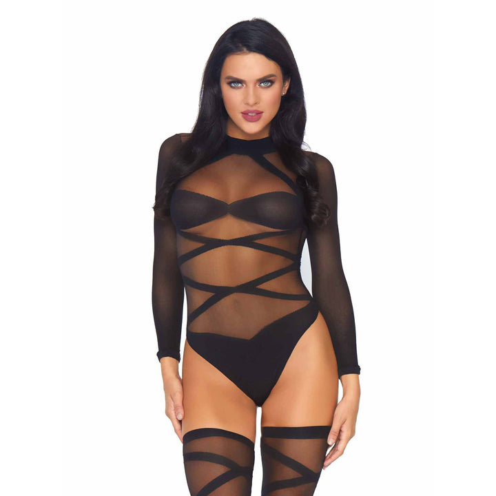 Noir Illusion Bodystocking Set