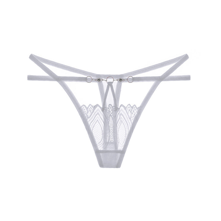 Sheer Lace Cutout Low Rise Thong