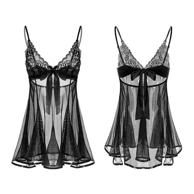 Lace V Neck Seduction Slip Dress