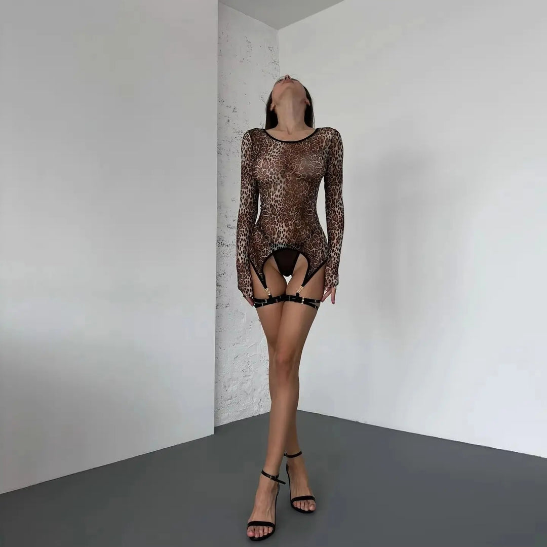 Leopard Sheer Temptation Set