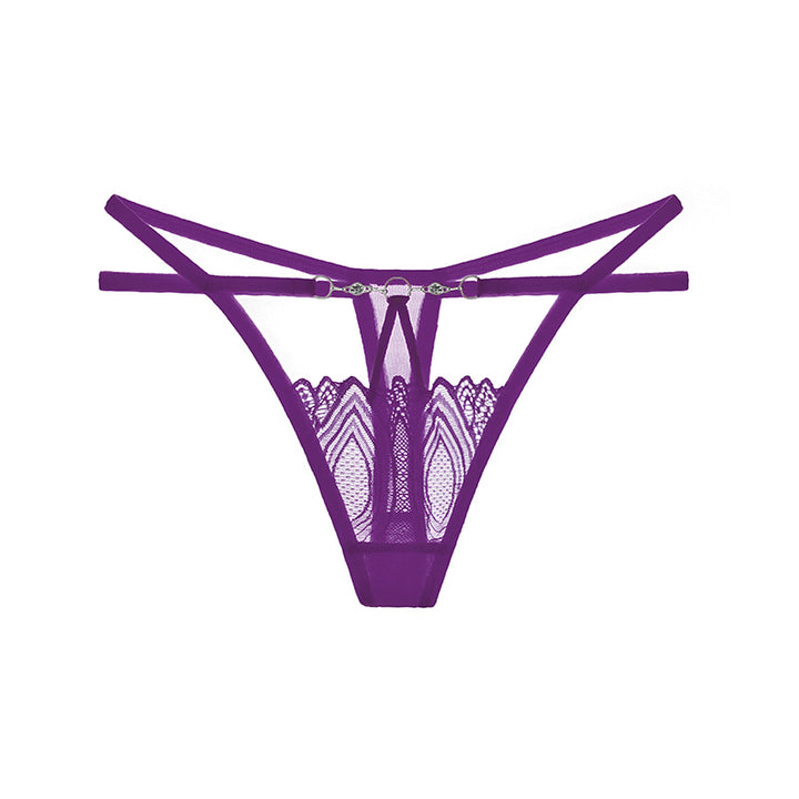 Sheer Lace Cutout Low Rise Thong