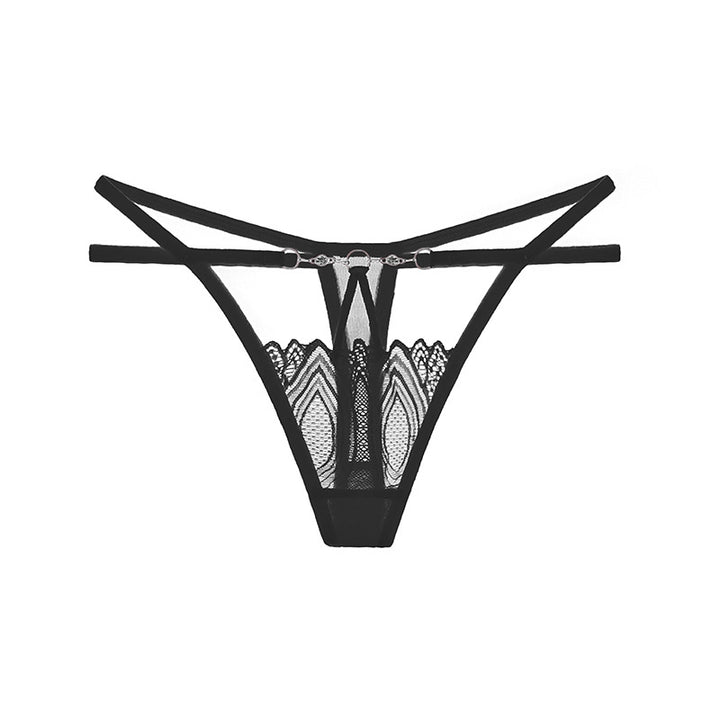 Sheer Lace Cutout Low Rise Thong