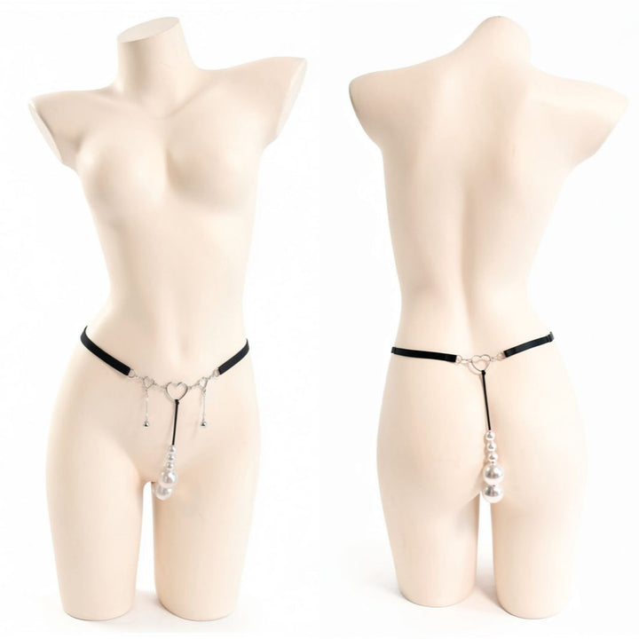 Large Pearl Crotchless Thong