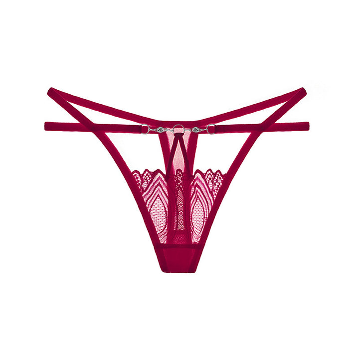 Sheer Lace Cutout Low Rise Thong