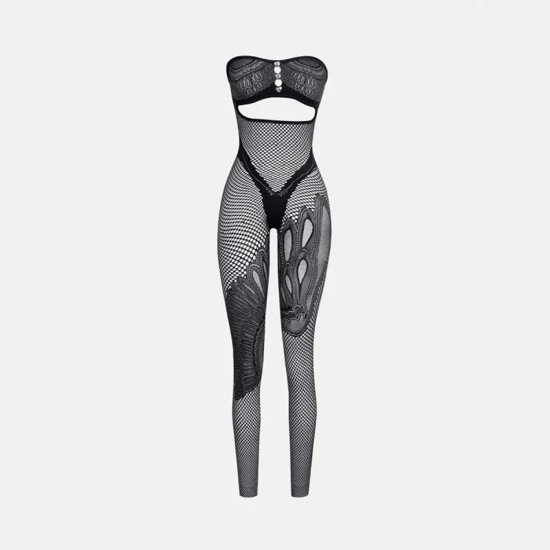 Strapless Cutout Bodystocking