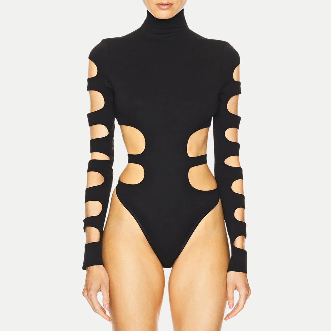 Asymmetric Cutout Long Sleeve Two Piece Set