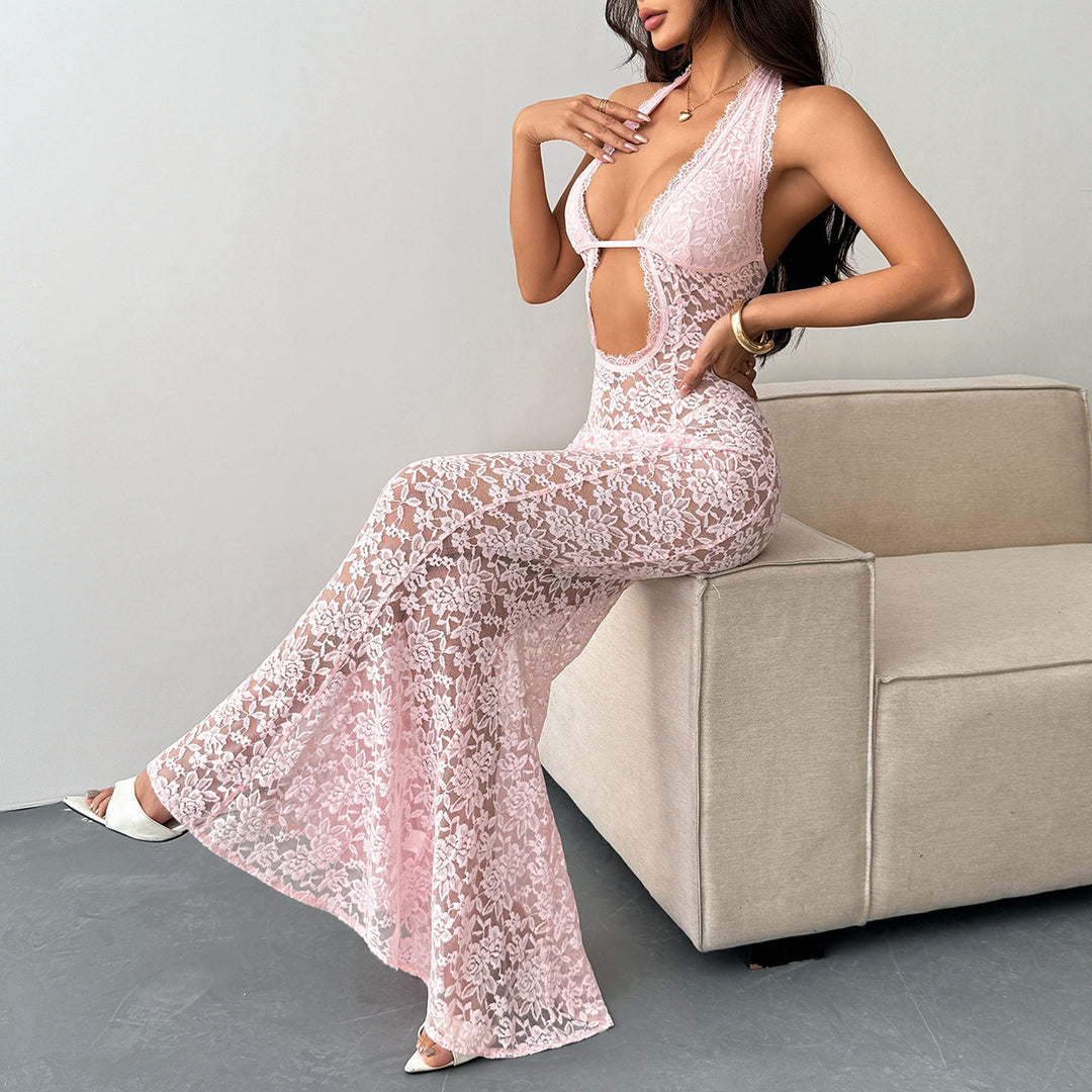 Ethereal Lace Temptation Maxi Dress