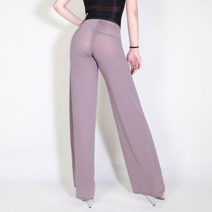 Silken Veil Sheer Palazzo Pants