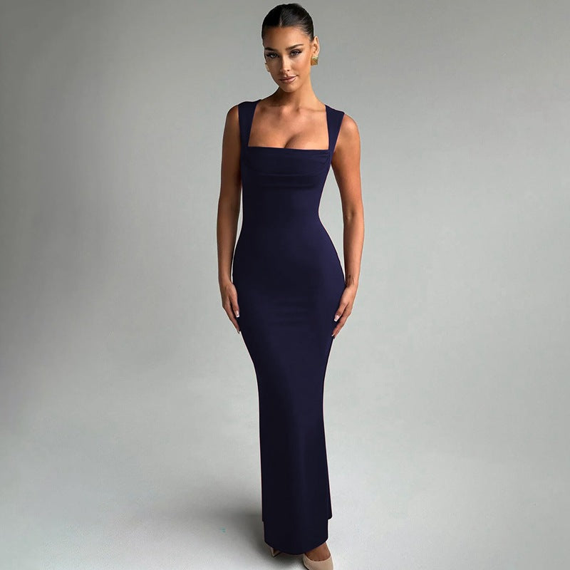 Square Neck Bodycon Maxi Dress