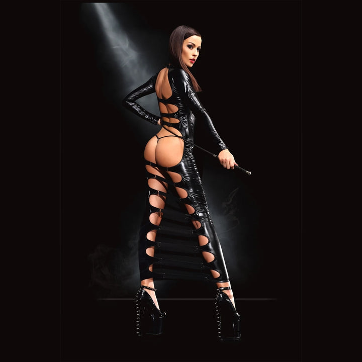 Dominant Cutout Latex Queen Dress