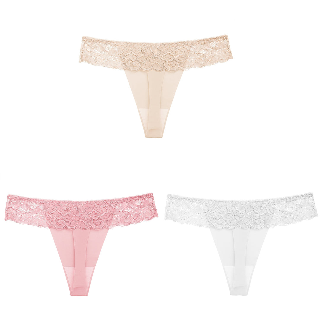 Delicate Lace Seamless Thong