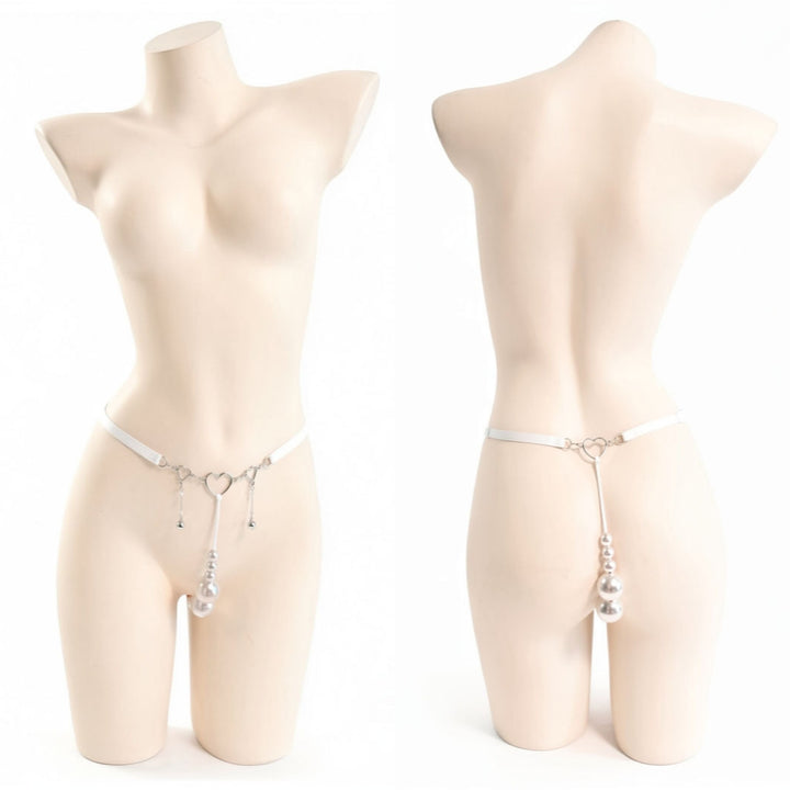 Large Pearl Crotchless Thong