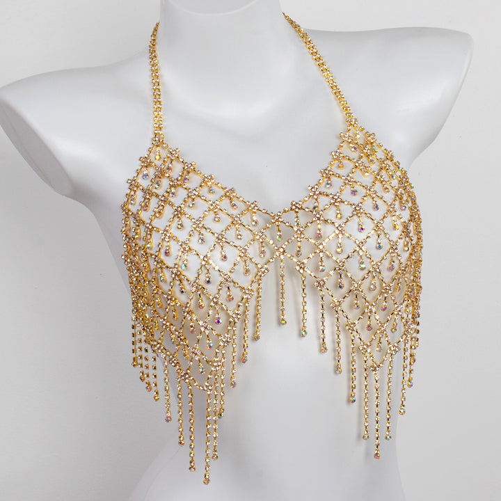 Pinkfoxs™ Diamond Fringe Rhinestone Bra