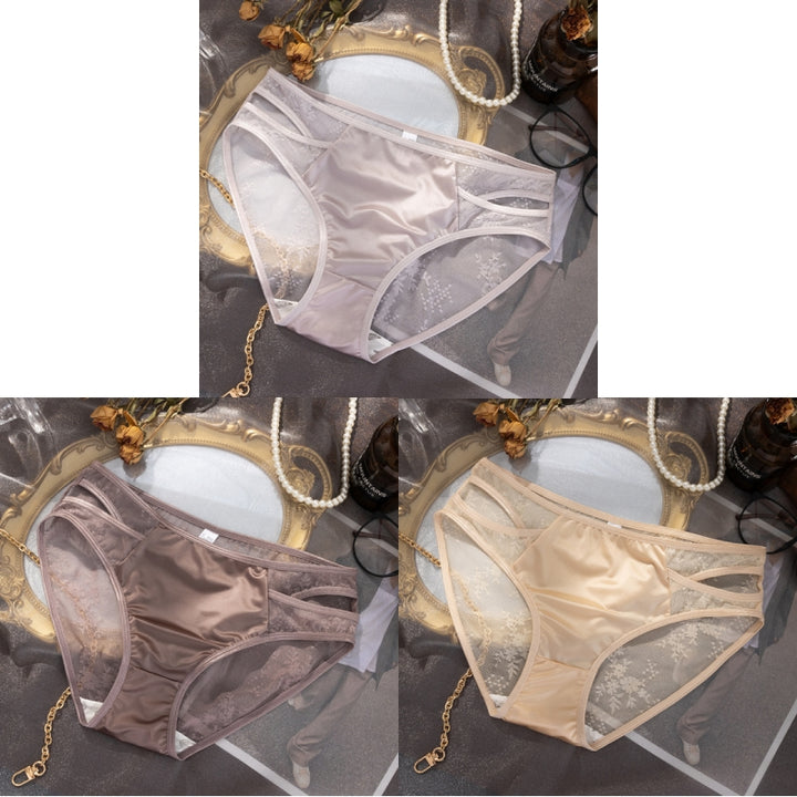 Lace Satin Cutout Panties