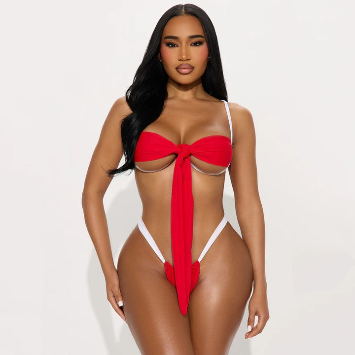 Strappy Cutout Bikini Set