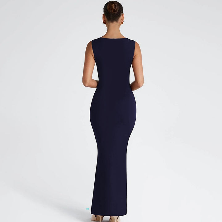Square Neck Bodycon Maxi Dress