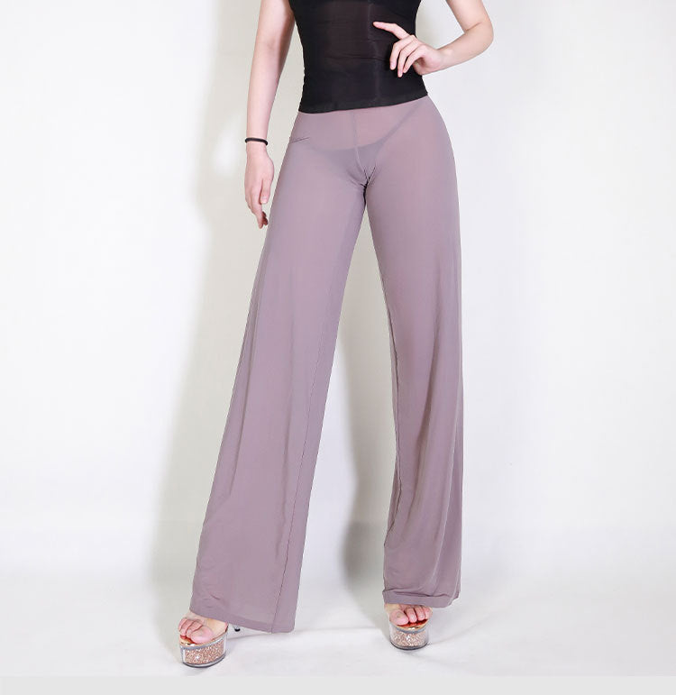 Silken Veil Sheer Palazzo Pants