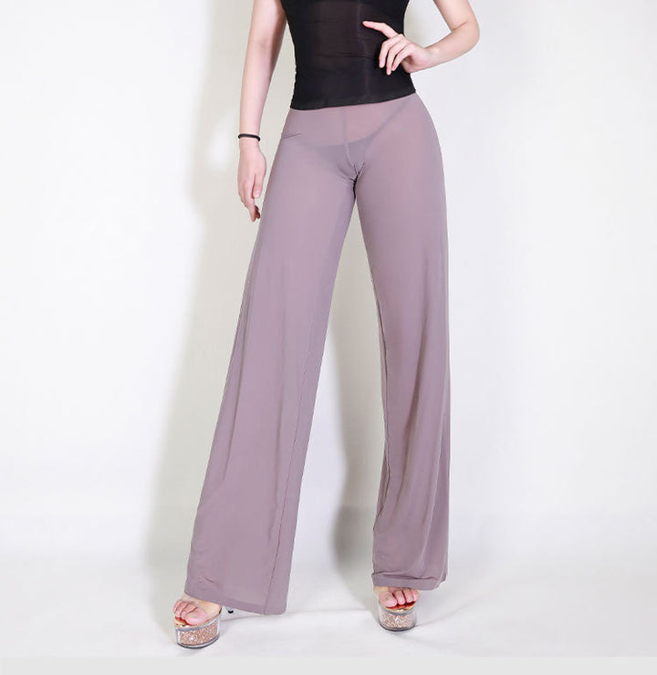 Silken Veil Sheer Palazzo Pants