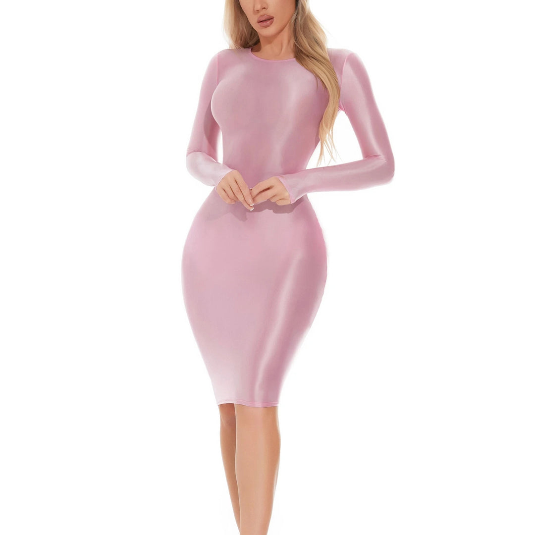 Glossy Power Curve Dress