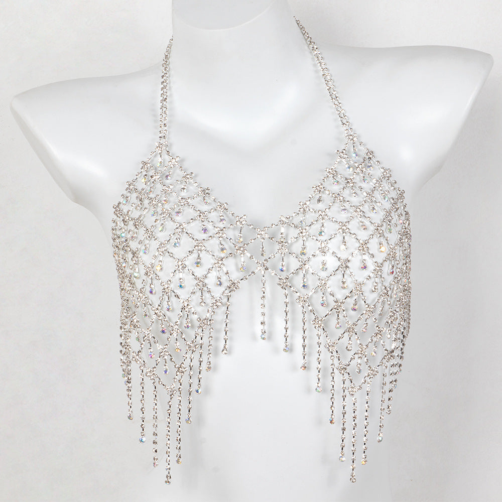 Pinkfoxs™ Diamond Fringe Rhinestone Bra