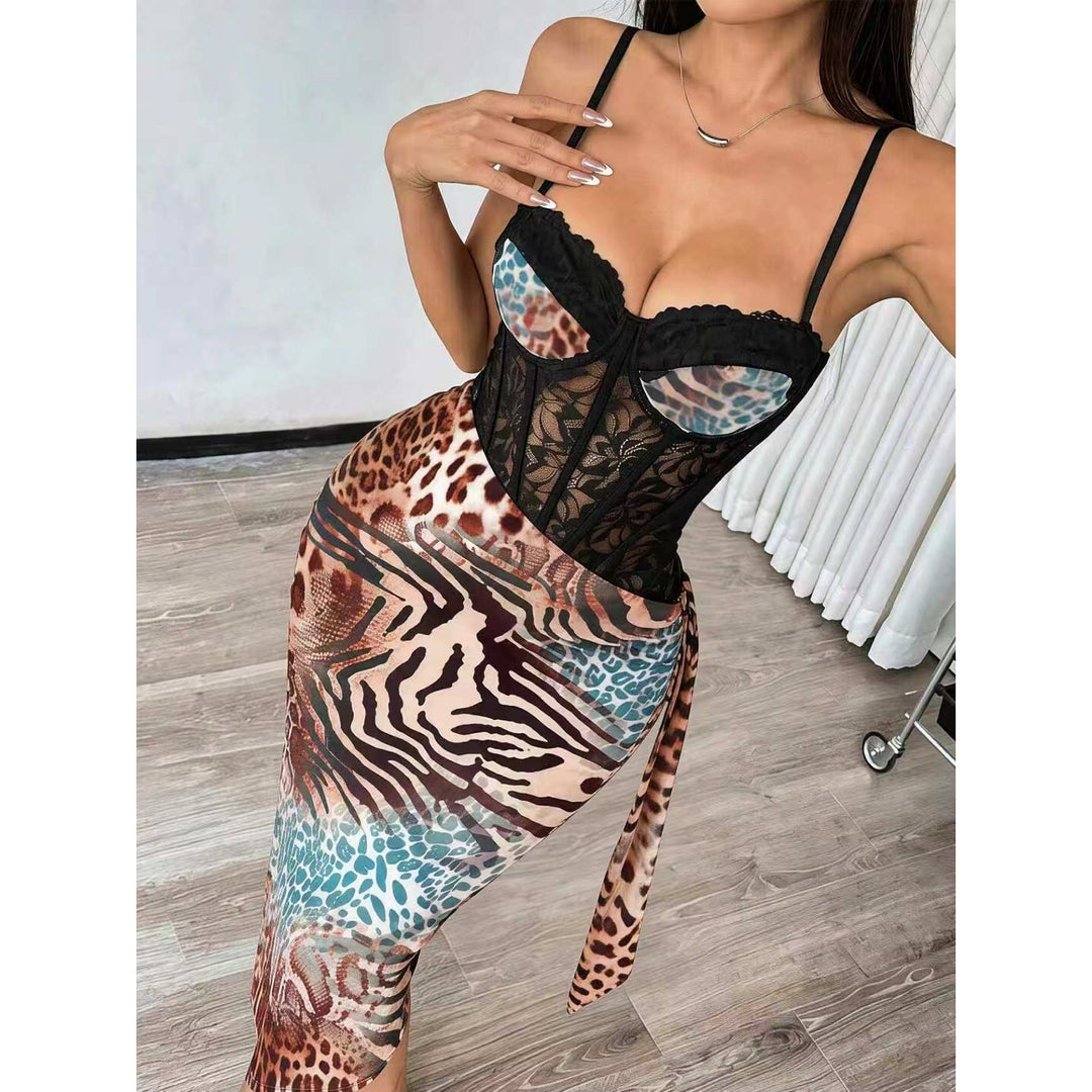 Lace Corset Maxi Dress