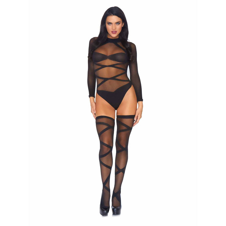 Noir Illusion Bodystocking Set