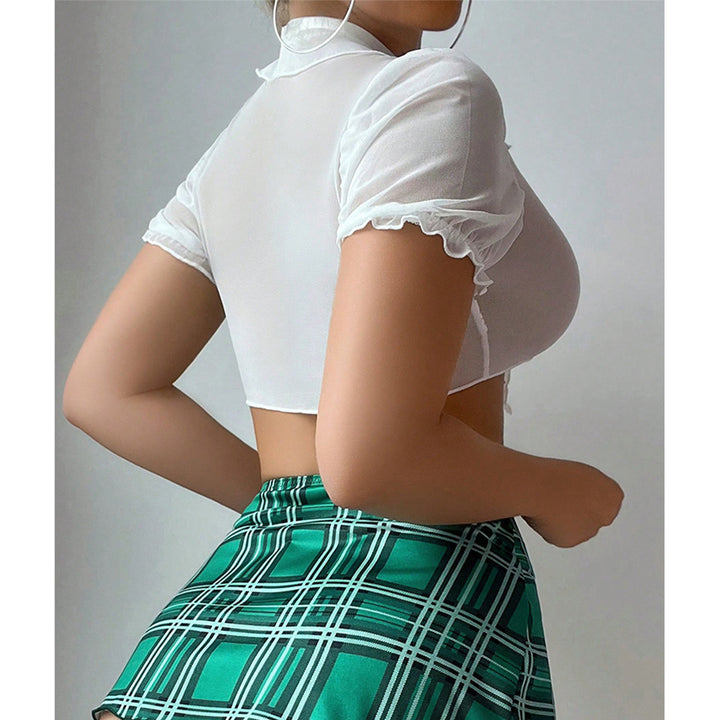 Plaid Lingerie Set