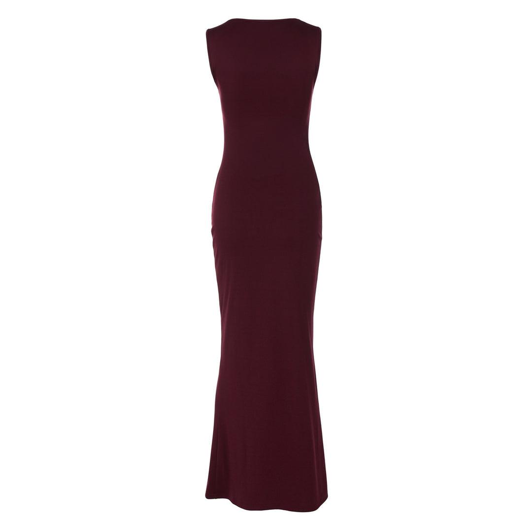 Square Neck Bodycon Maxi Dress