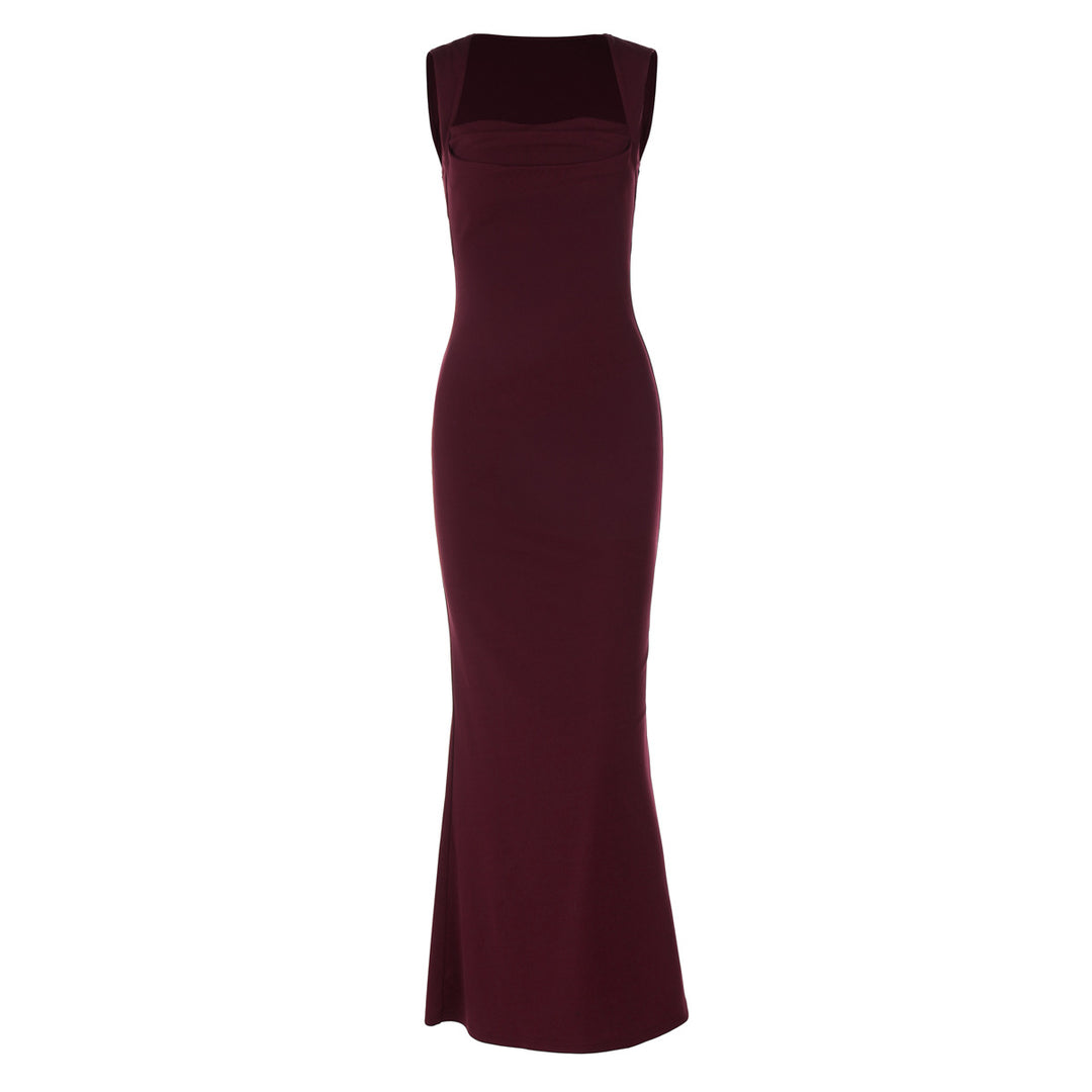 Square Neck Bodycon Maxi Dress
