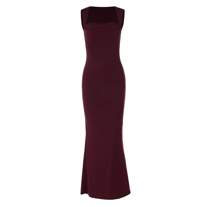 Square Neck Bodycon Maxi Dress
