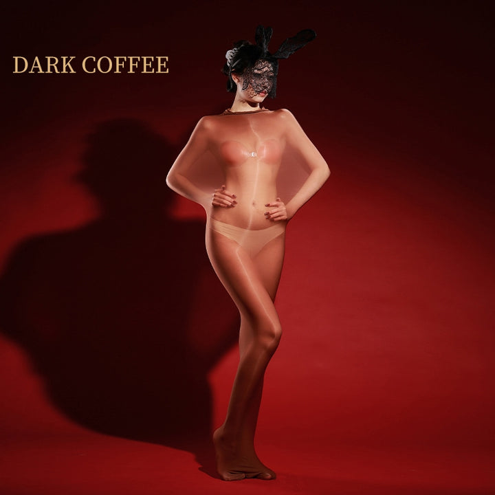 Glossy Sheer Full-Body Encasing Stocking Bodysuit