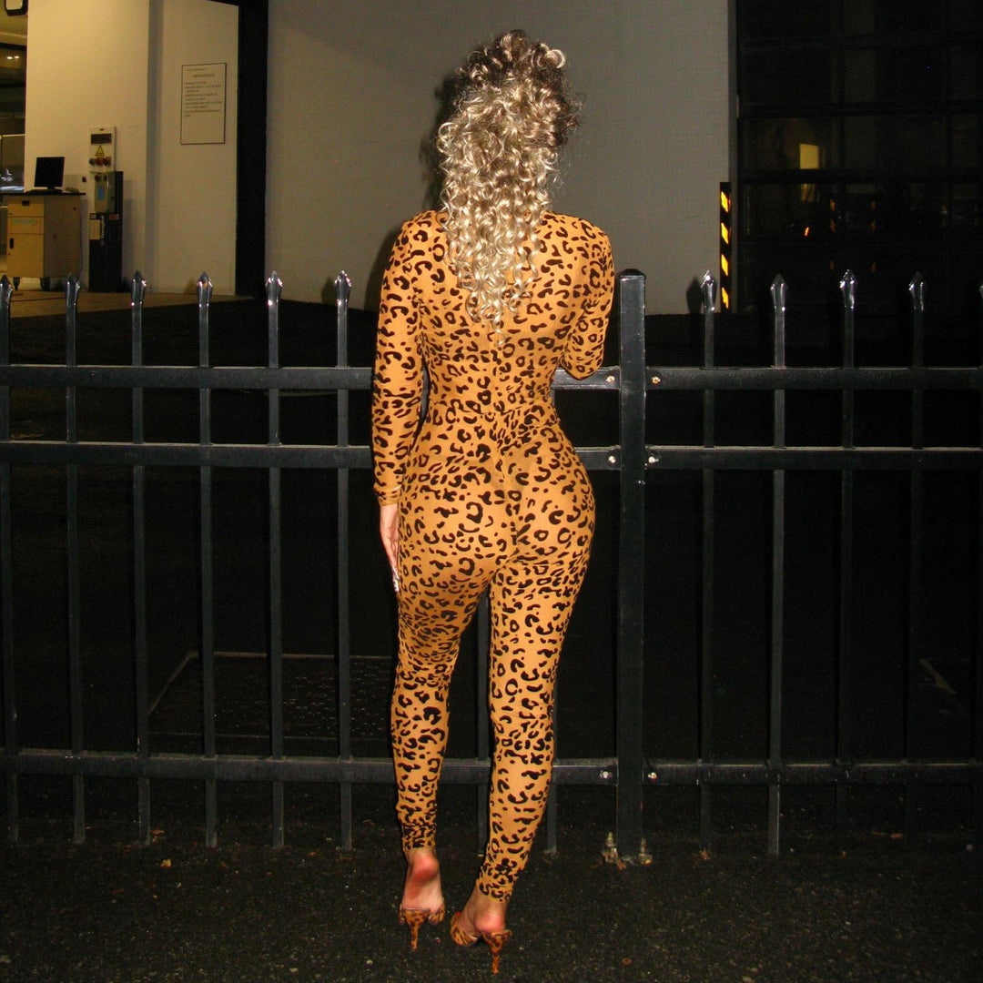 Velvet Flock Sheer Power Jumpsuit