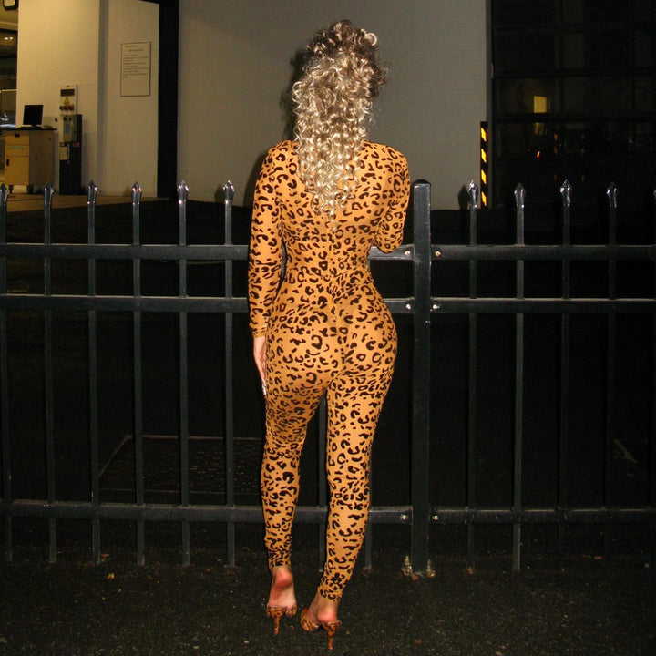 Velvet Flock Sheer Power Jumpsuit