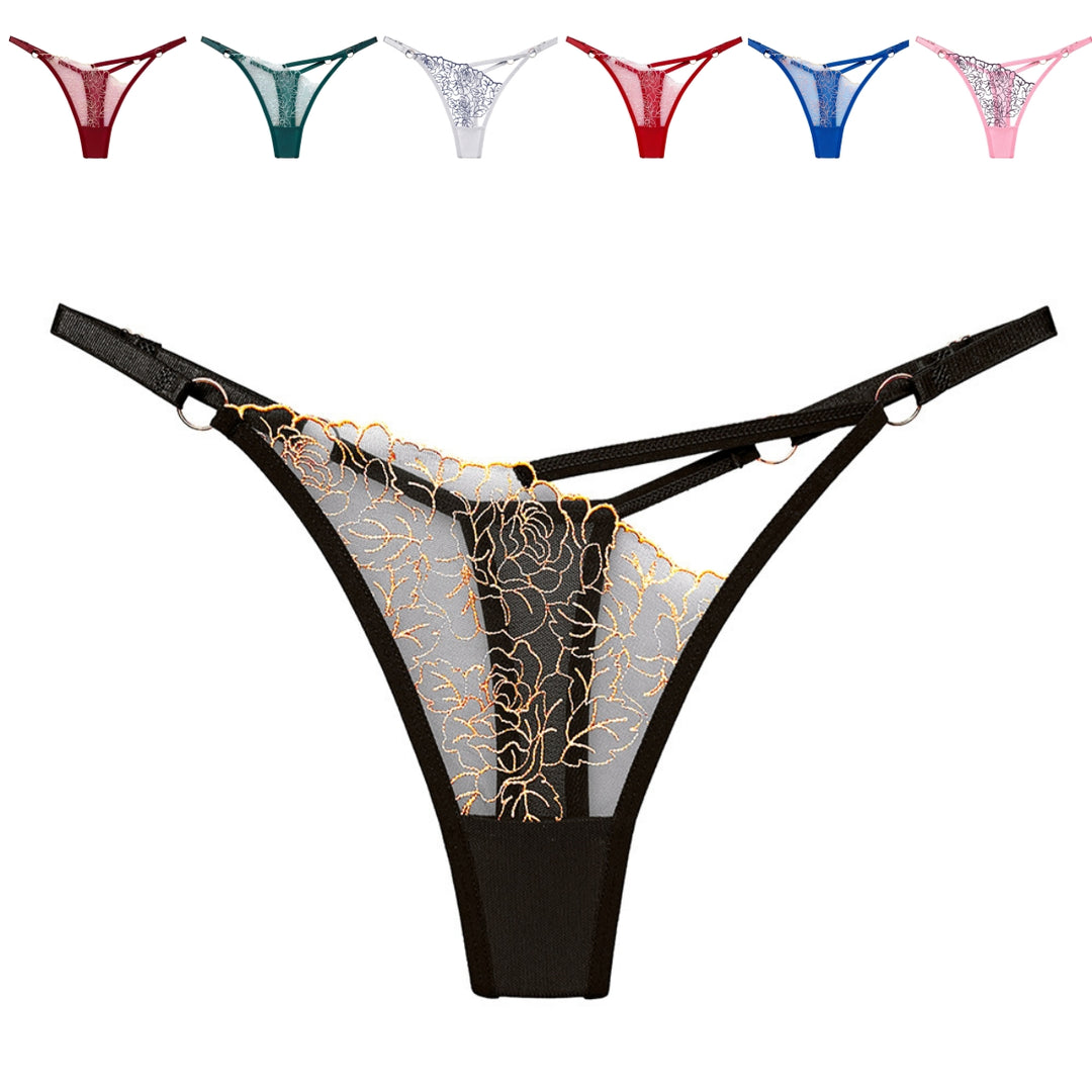 Lace V Thong Sexy Cutout Adjustable Lingerie