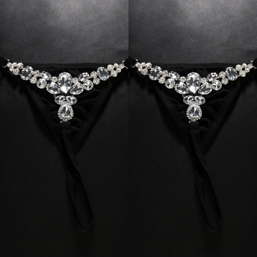 Rhinestone Crystal Thong