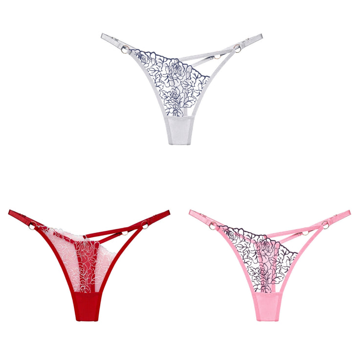 Lace V Thong Sexy Cutout Adjustable Lingerie