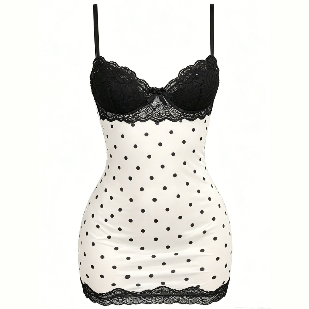 Leopard Lace Slip Mini Dress