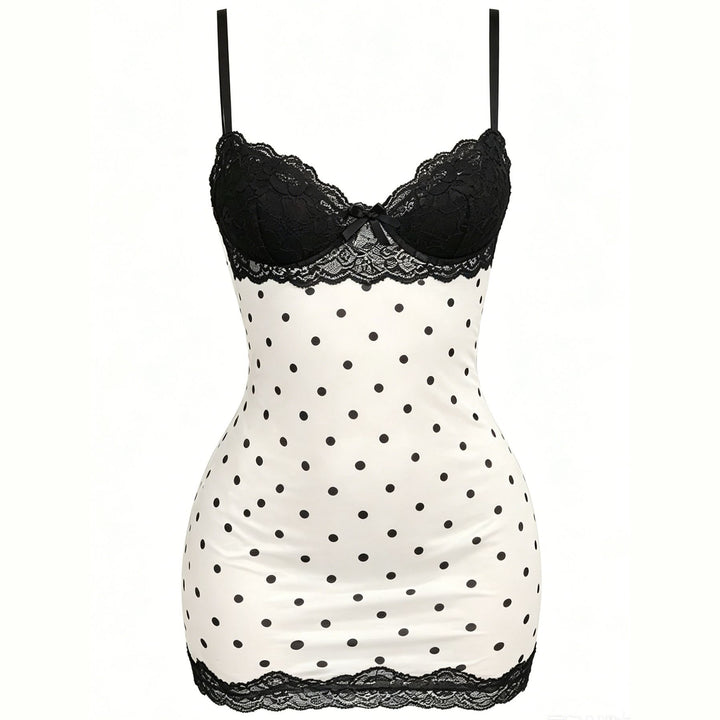 Leopard Lace Slip Mini Dress