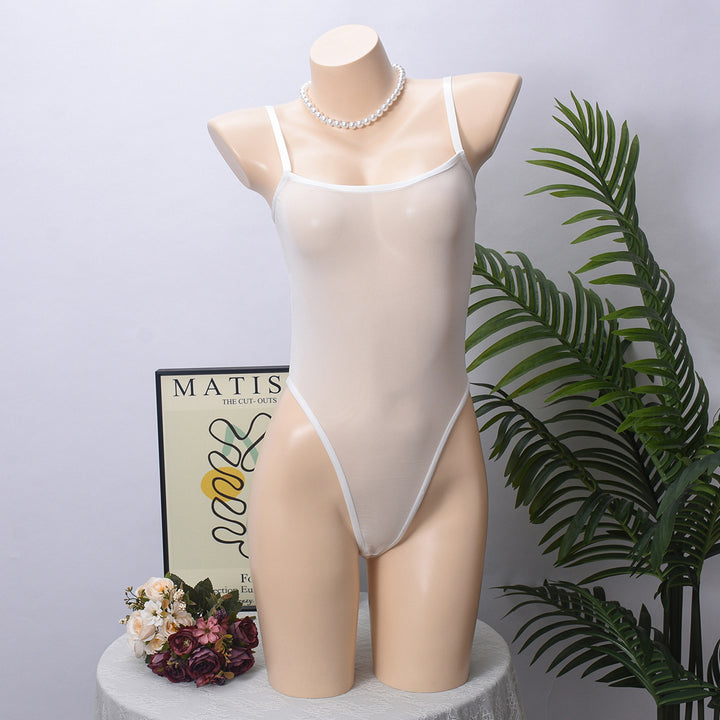 Sheer Mesh Backless Seductive Bodysuit