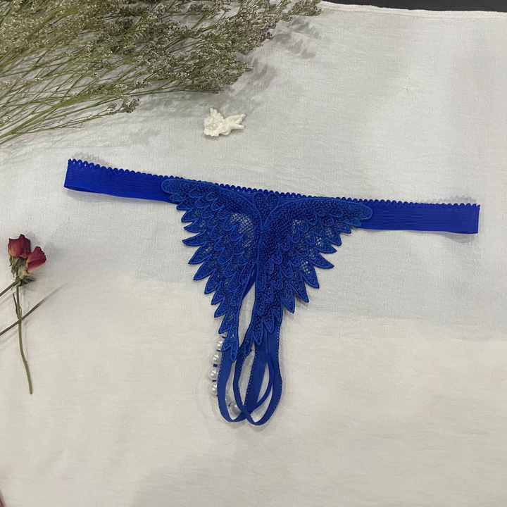 Angel Wing Pearl Lace Thong