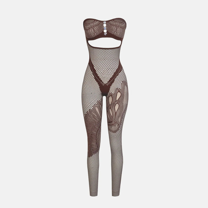 Strapless Cutout Bodystocking