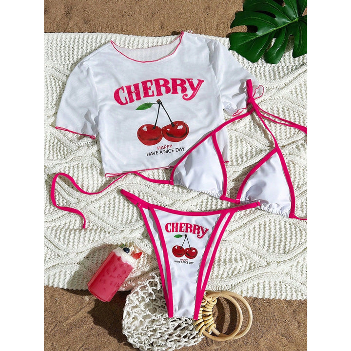 Cherry Dream Swimsuit Cover Up Set
