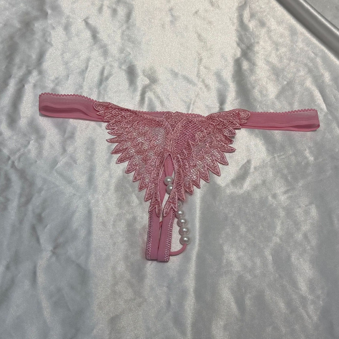 Angel Wing Pearl Lace Thong