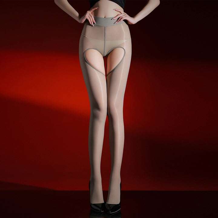 Open Crotch Glossy Tights