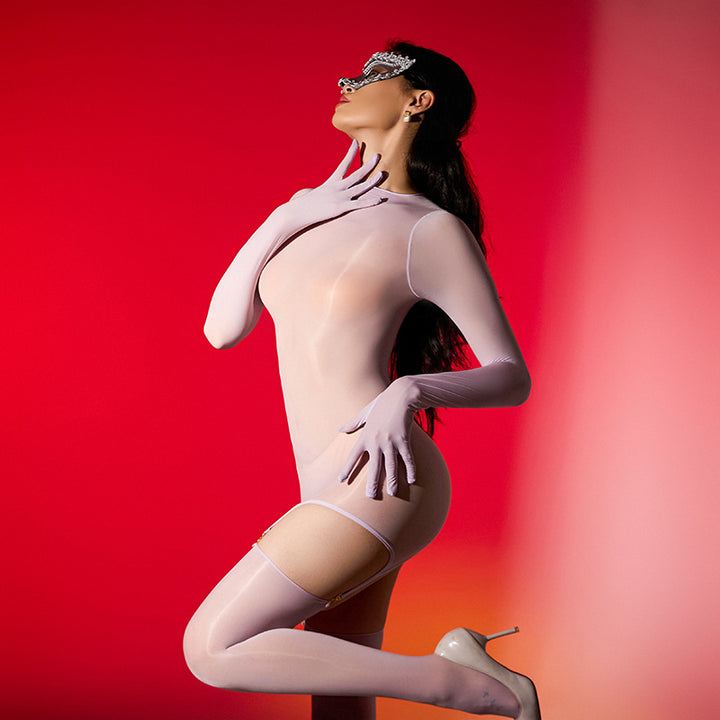 Glossy Bodystocking Lingerie One Piece